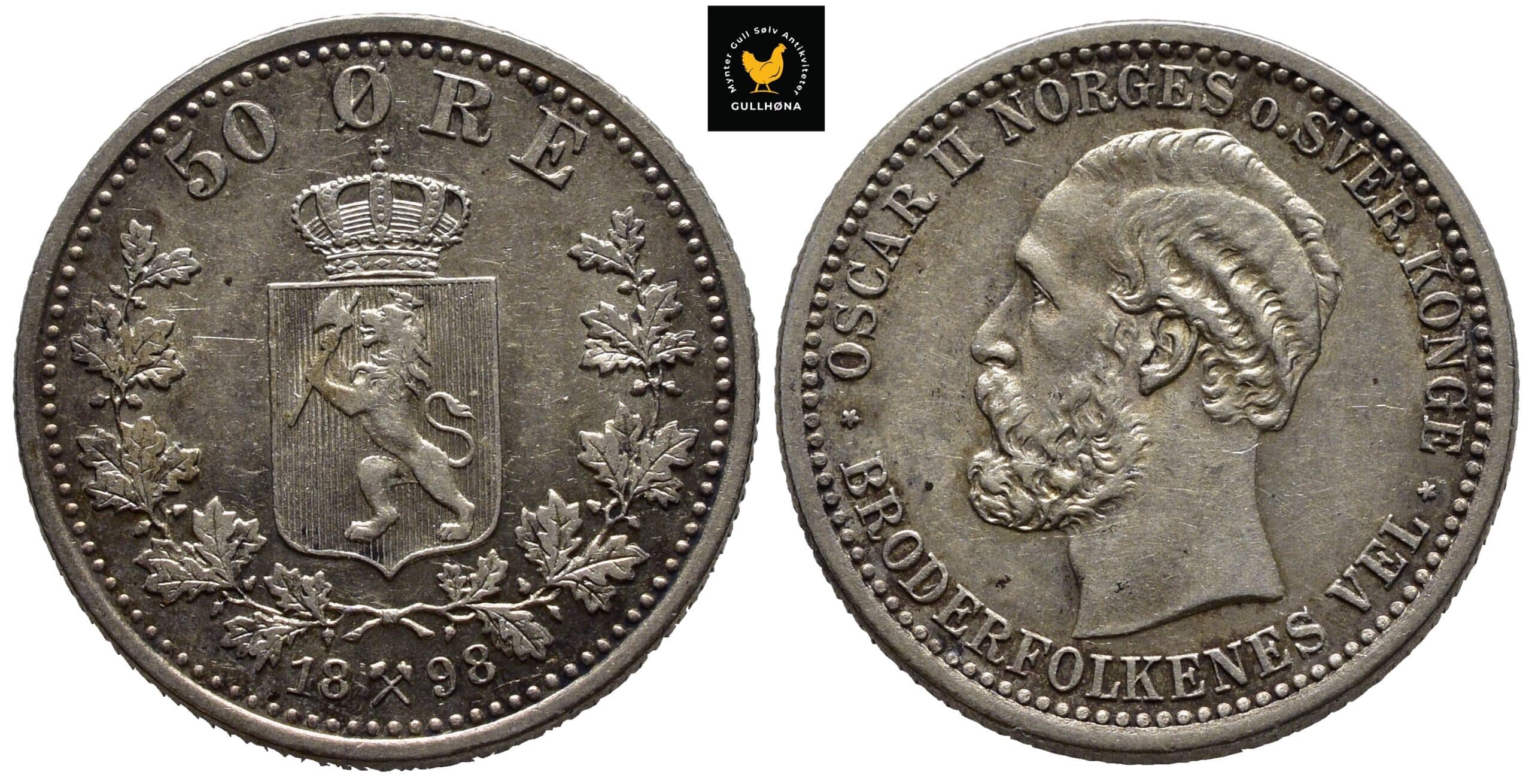 1893 Norge 50 Øre