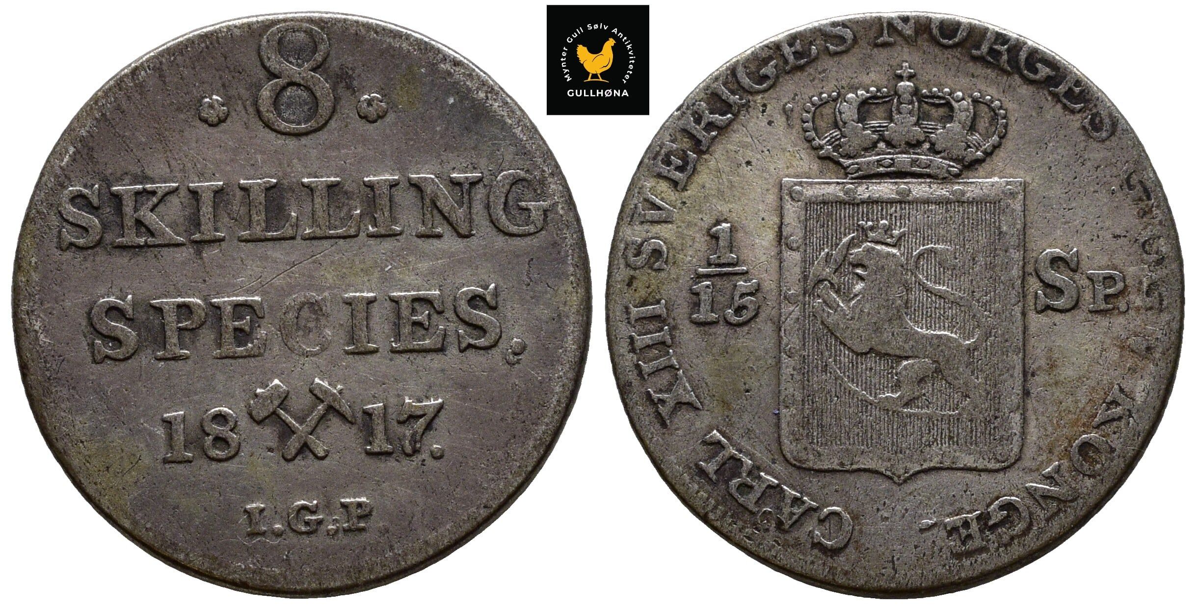 68822g00 1817 Norge 8 Skilling