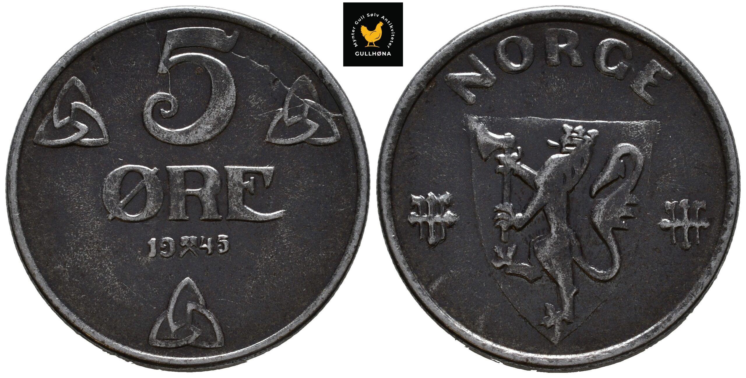 69077g00 1945 Norge 5 Øre