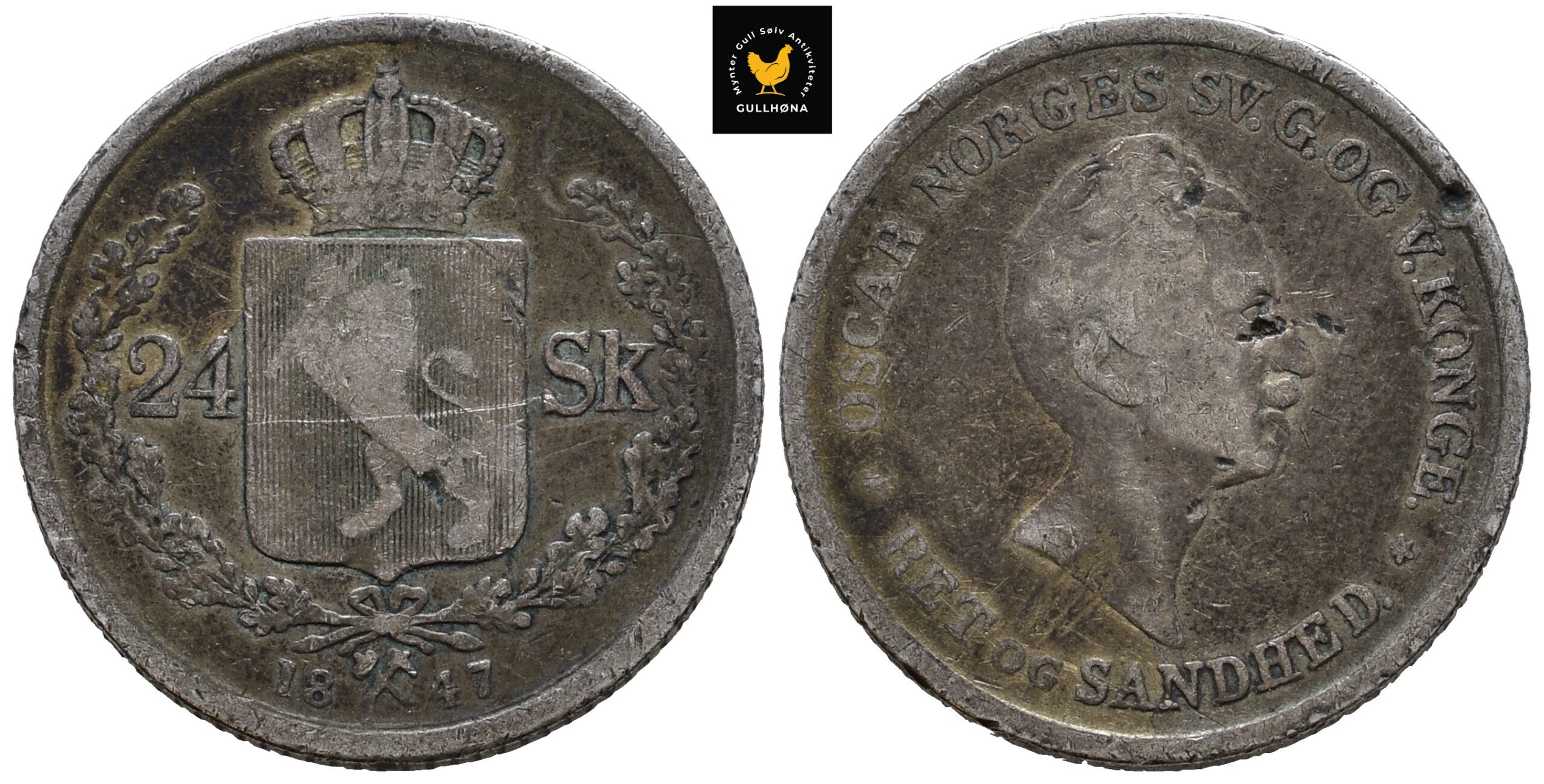 1847 Norge 24 Skilling