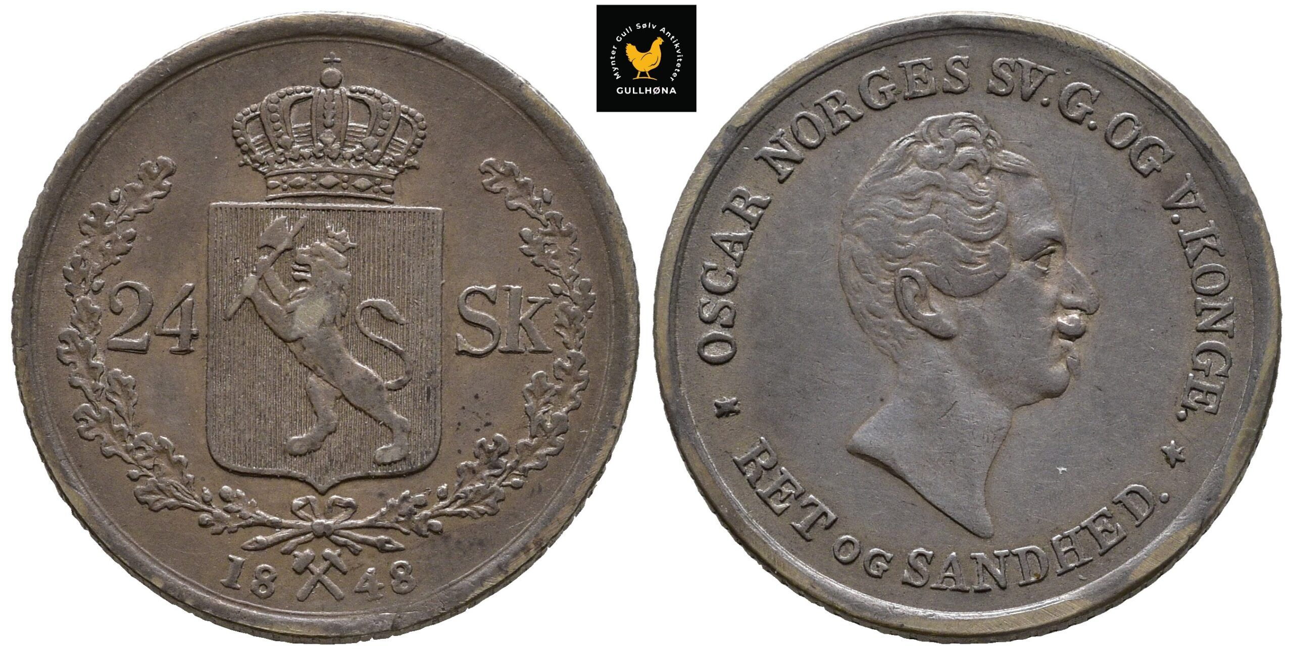1848 Norge 24 Skilling