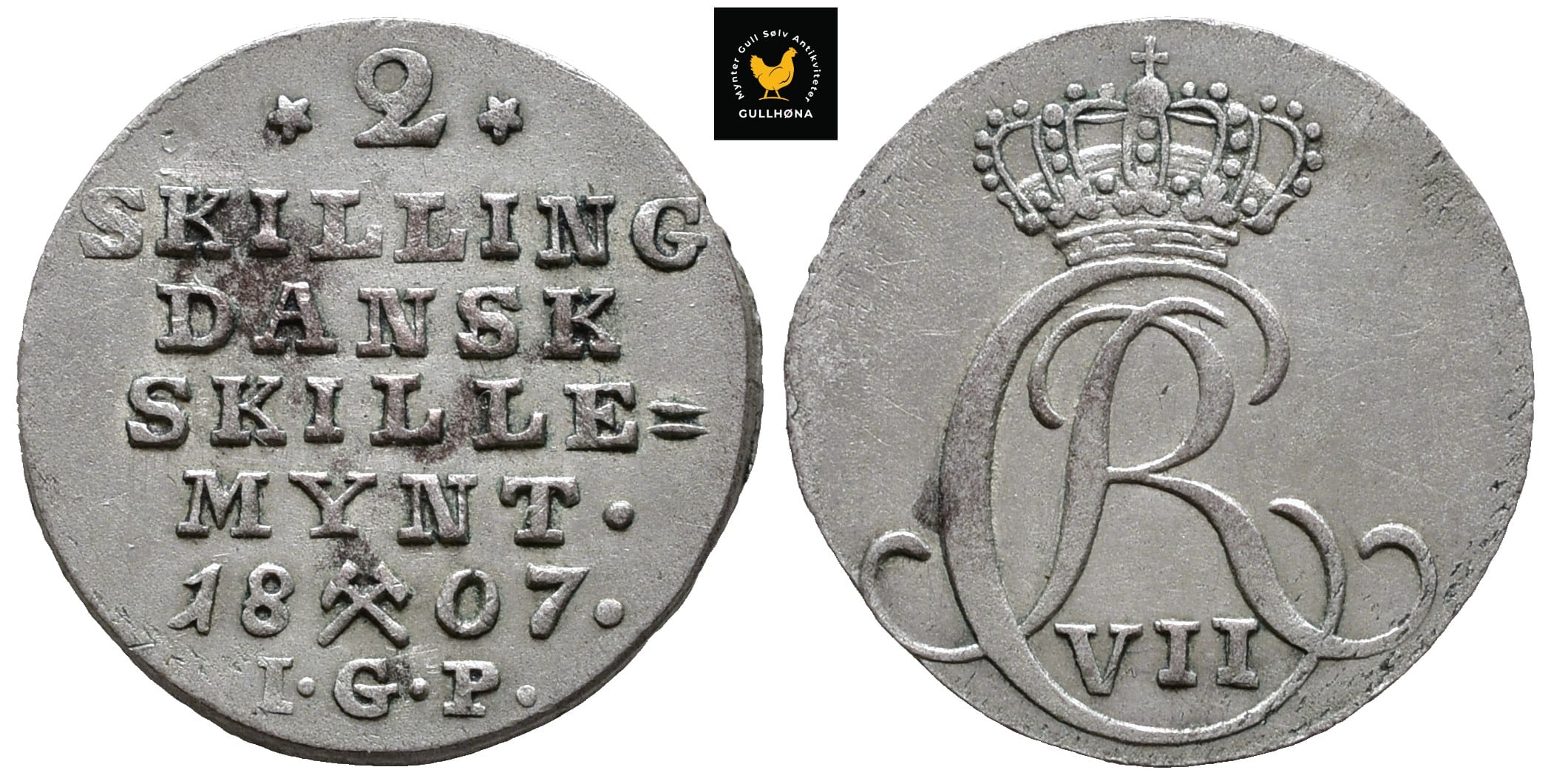 69227g00 1807 Norge 2 Skilling