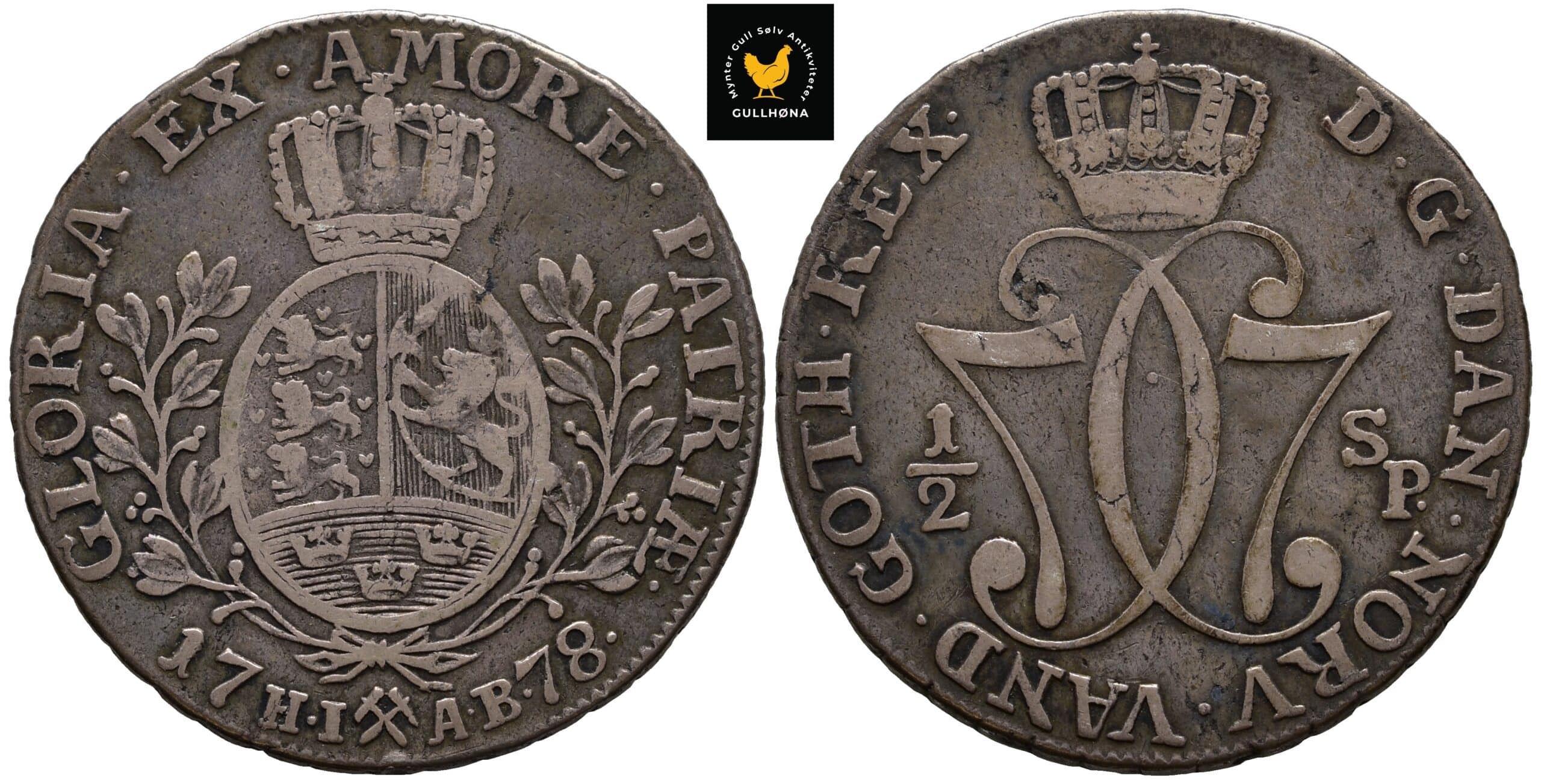 1778 Norge 1/2 Speciedaler