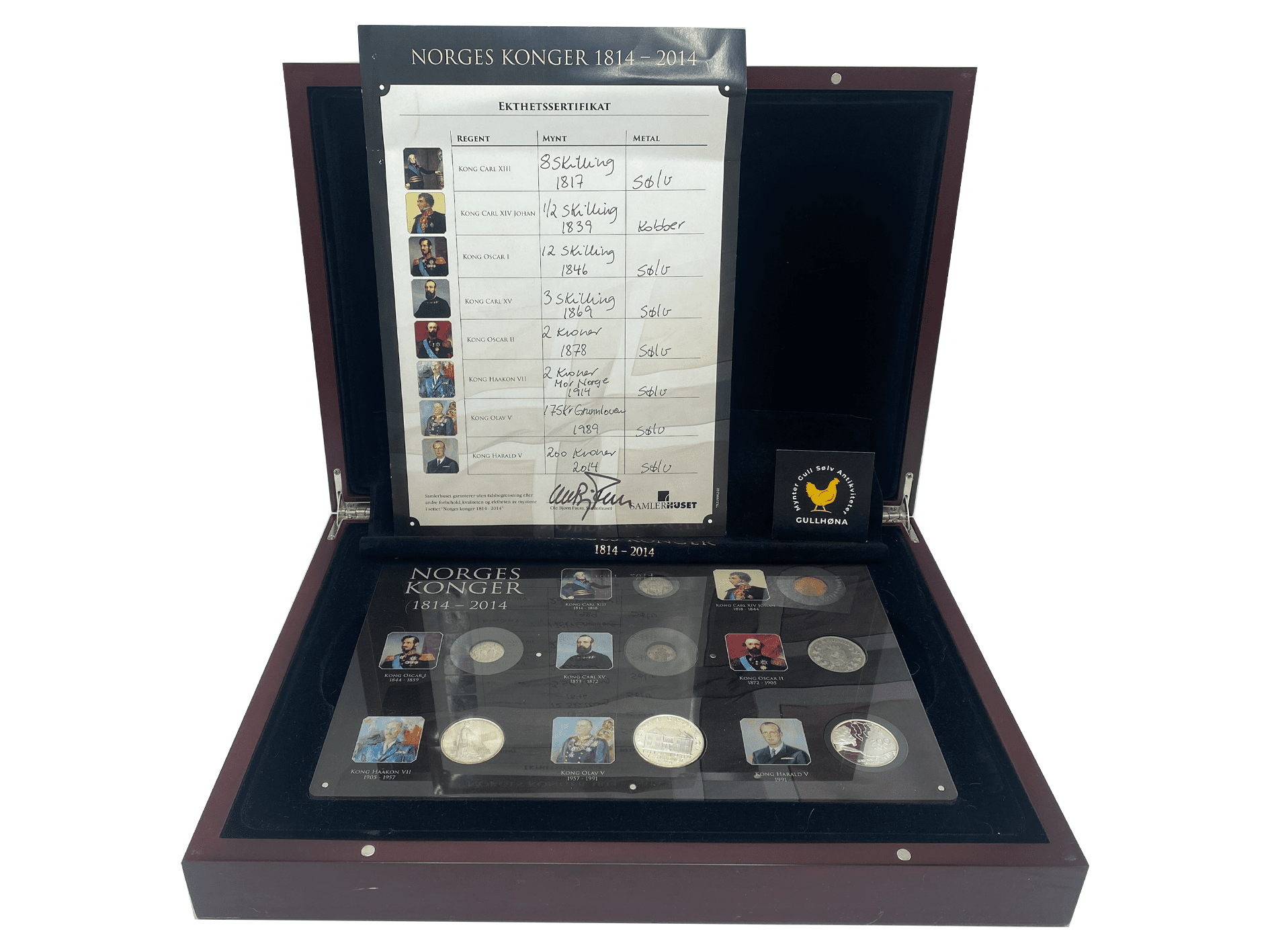 sss Myntsett ''Norges Konger 1814-2014''