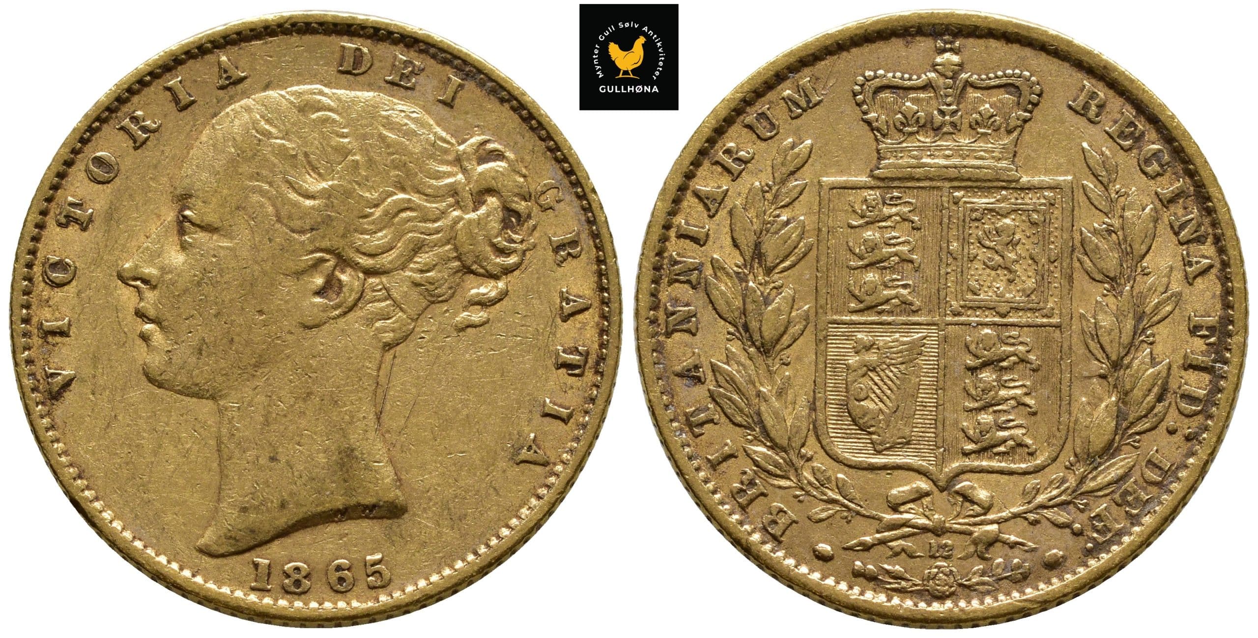 1865 England 1 Sovereign Kv.1/1+