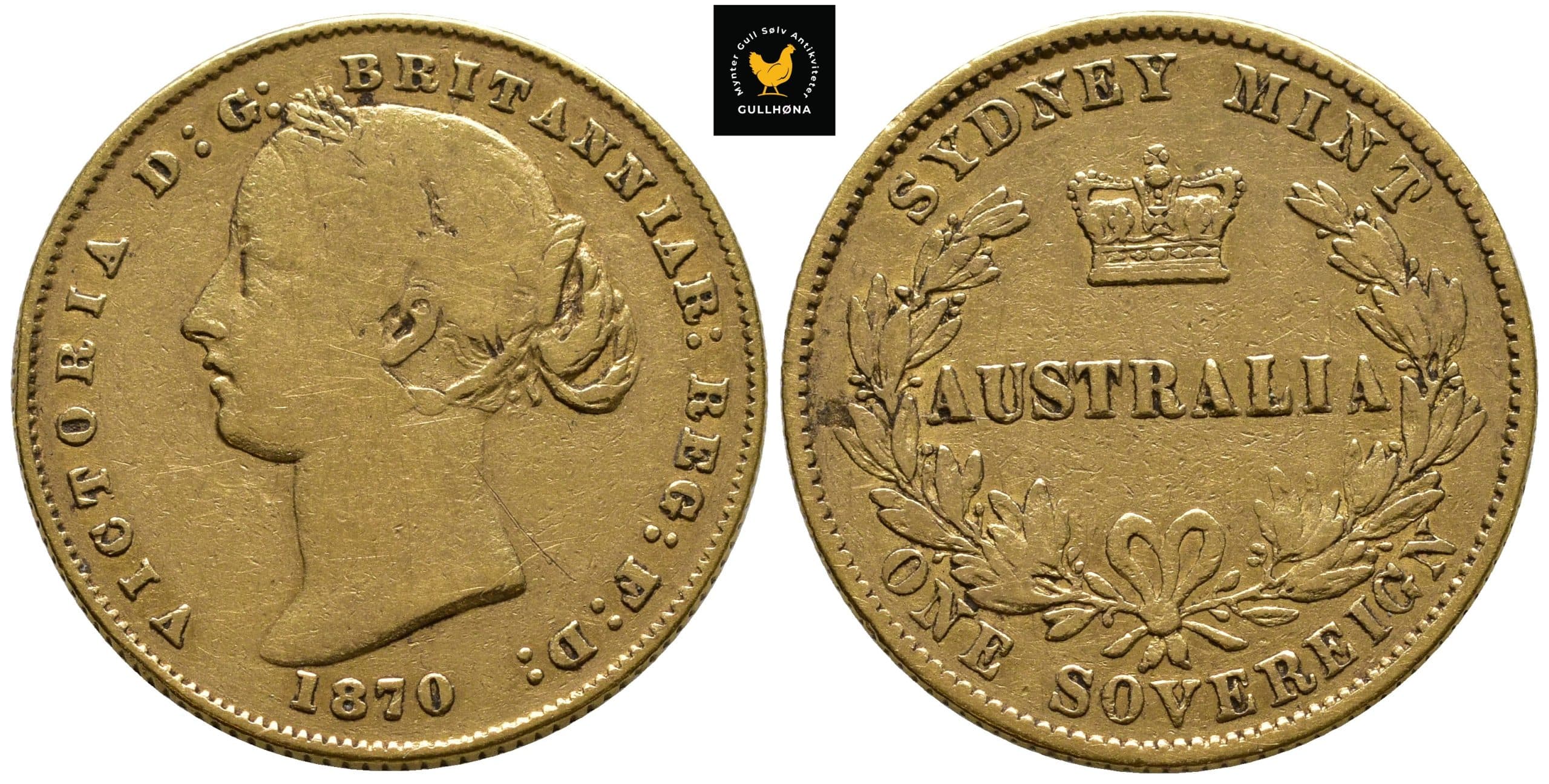 1870 Australia 1 Sovereign, 1