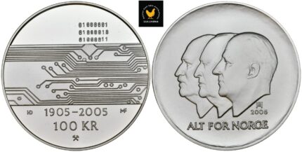 2005 Norge 100 Kroner Hundreårsmynten