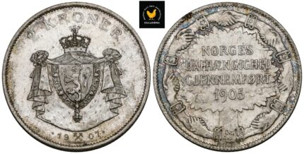 1907 Norge 2 Kroner - Unionsoppløsningen, 01