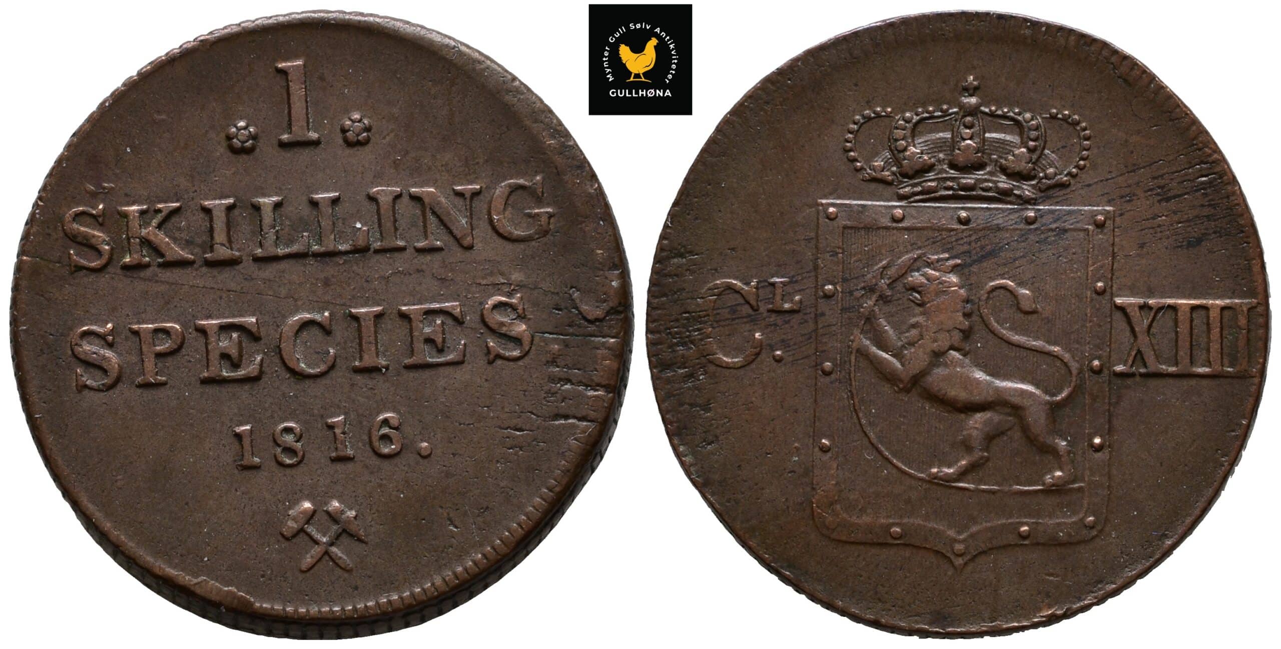 69101g00 1816 Norge 1 Skilling