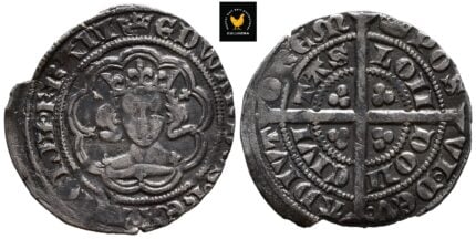 1369-1377 England 1/2 Groat ''Edward III''