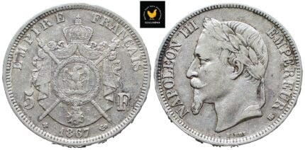 1867 BB Frankrike 5 Francs