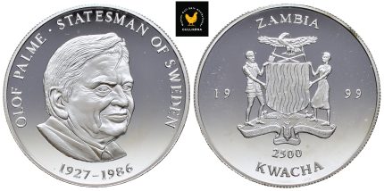 1999 Zambia 2500 Kwacha ''Olof Palme''