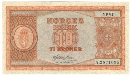 1945 Norge 10 Kroner A.2871695, 0/01