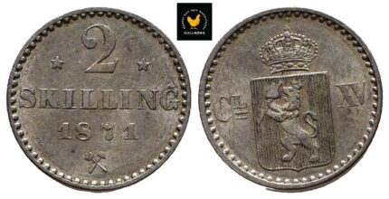 1871 Norge 2 Skilling