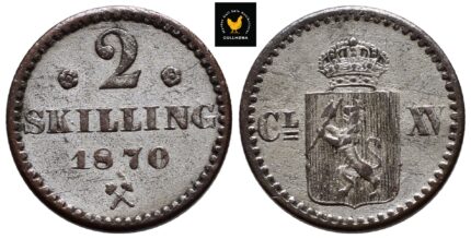 1870 Norge 2 Skilling