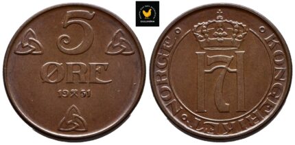 1951 Norge 5 Øre