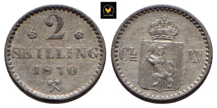 1870 Norge 2 Skilling