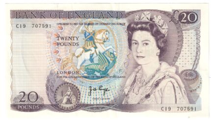 1970-80 England 20 Pounds, 1+