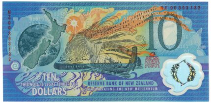 2000 New Zealand 10 Dollars - New Millennium