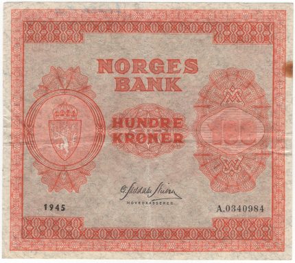 1945 Norge 100 Kroner A