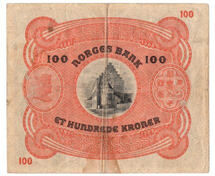 1917 A Norge 1 Krone 2stk I Nr Rekke