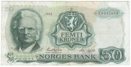 1982 Norge 50 Kroner Z Erstatningsseddel