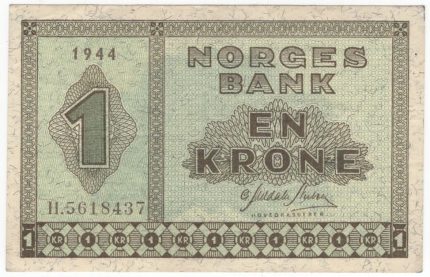 1944 Norge 1 Krone H