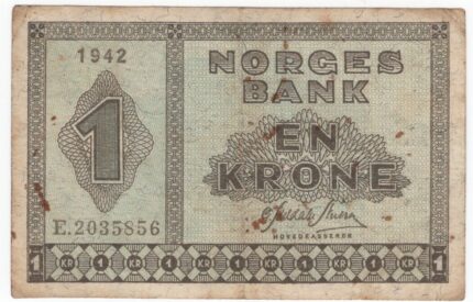 1942 Norge 1 Krone E
