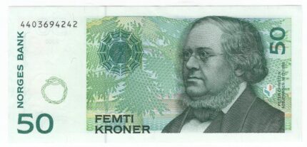 2000 Norge 50 Kroner 3stk I Nr. Rekke