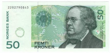 1999 Norge 50 Kroner 21stk I Nr. Rekke