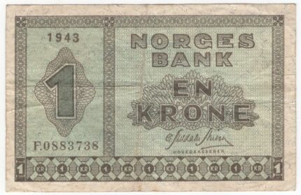 1943 Norge 1 Krone F