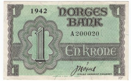 1943 Norge 1 Krone London A