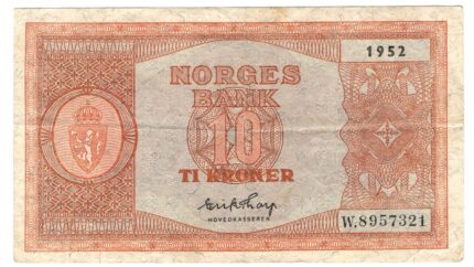 1952 Norge 10 Kroner W