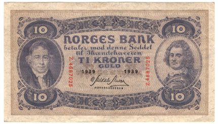 1939 Norge 10 Kroner Z