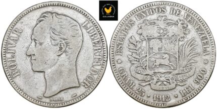 1912 Venezuela 5 Bolivares