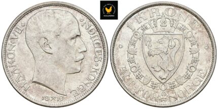1910 Norge 1 Krone Haakon VII, 01, riss