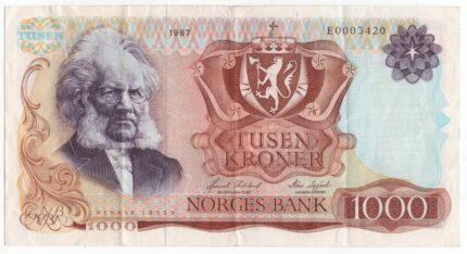 1987 Norge 1000 Kroner E.0003420, 1+