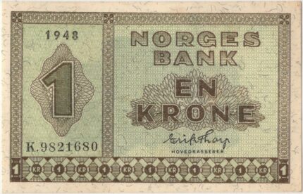 1948 Norge 1 Kroner K.9821680, 0/01