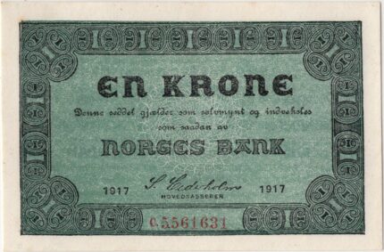 1917 Norge 1 Kroner C.5561631, 0/01