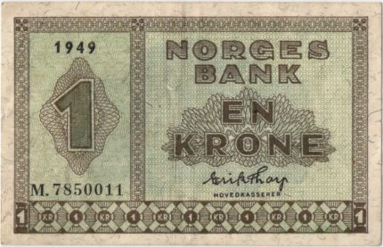 1949 Norge 1 Krone M.7850011, 1