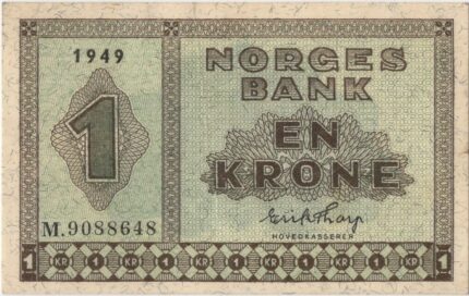1949 Norge 1 Kroner M.9088648, 1+