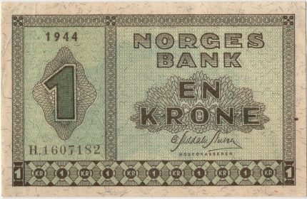 1944 Norge 1 Kroner H.1607182, 1+