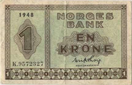 1948 Norge 1 Kroner K.9572327, 1
