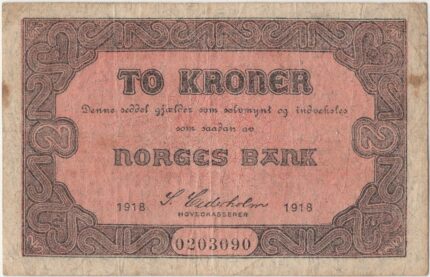 1918 Norge 2 Kroner, 0203090, 1/1-
