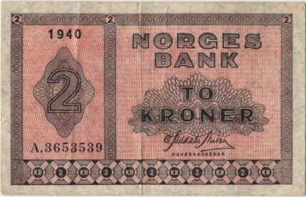 1940 Norge 2 Kroner, A.3653539, 1