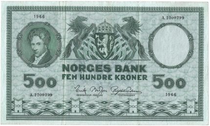 1966 Norge 500 Kroner A.2200299, 1,