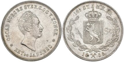 1855 Norge 1/2 Speciedaler