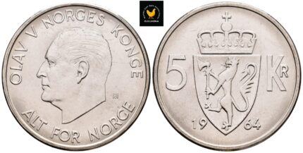 1964 Norge 5 Kroner, 0, Prakt