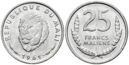 1961 Frankrike, Mali. 25 Francs, 0