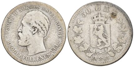 1885 Norge 50 Øre, 1-